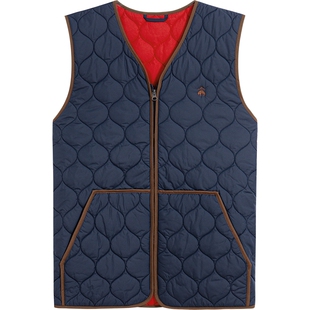 Brooks Brothers/布克兄弟男士25秋冬新品刺绣logo绗缝棉服马甲