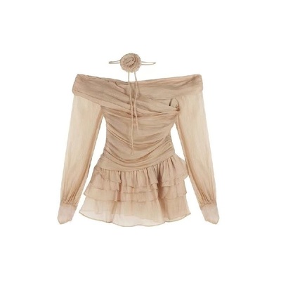 柔雾玫瑰纯欲辣妹名媛抹胸蛋糕裙