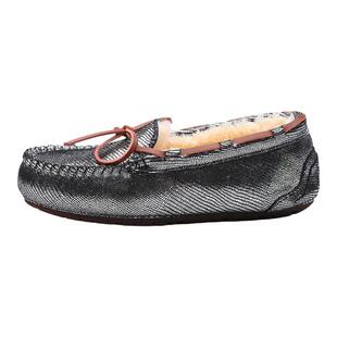 蜥蜴纹真皮豆豆鞋女冬加绒学生一脚蹬百搭毛毛平底孕妇妈妈棉鞋子