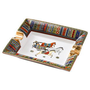 欧式烟灰缸陶瓷家用客厅高档奢华大号个性KTV雪茄烟缸家用潮流