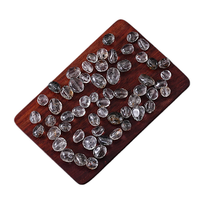 天然黑云母有孔散珠随形