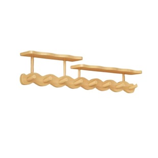 楠竹墙上挂衣架壁挂式置物架简约入户玄关门后收纳置物衣帽架