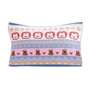 卡通全棉纱布儿童枕巾纯棉可爱宝宝家用枕头盖巾柔软四季款枕头巾