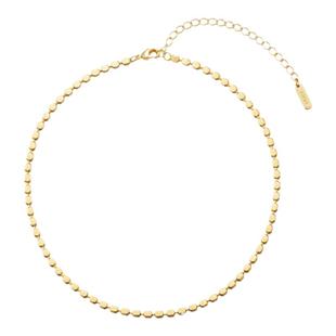 韩国小众设计numbering同款时髦扁圆豆豆短款项链  可叠戴choker