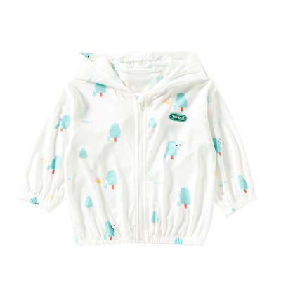 童泰薄款防晒衣春夏连帽女宝宝