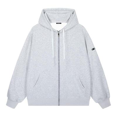 itGROUNDZERO2025秋冬拉链加绒简约设计男女同款开衫长袖卫衣上衣