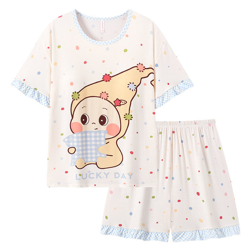 莫代尔女童短袖夏季公主风家居服