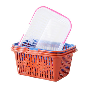 2-12斤塑料手提水果篮方形草莓采摘篮果园多功能杨梅筐桑葚葡萄篮