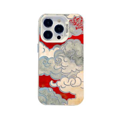 适用iqoo手机壳新年国风金边祥云