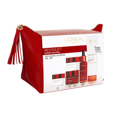 欧莱雅复颜抗皱晚霜洗面奶日霜