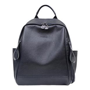 劳斯帅特小众设计新款头层牛皮双肩背包大容量时尚通勤上班旅行包