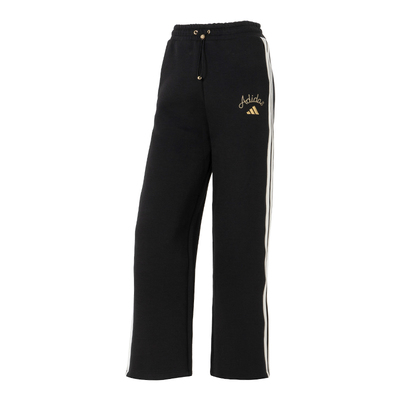 阿迪达斯CNY新年款女裤马年运动裤黑色阔腿裤直筒裤休闲裤KR0418