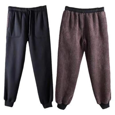 外贸日单加绒裤加绒加厚保暖卫裤