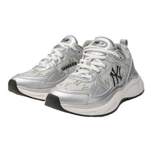 MLB男女鞋子NY复古老花满标情侣网面透气时尚休闲运动鞋3ARNFSB4N