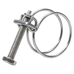 304不锈钢双钢丝箍喉箍卡扣紧固抱箍管夹橡胶水管卡油管卡箍管箍