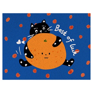 鹿小调原创猫砂地垫创意室外除尘脚垫玄关可爱防滑卡通丝圈地垫