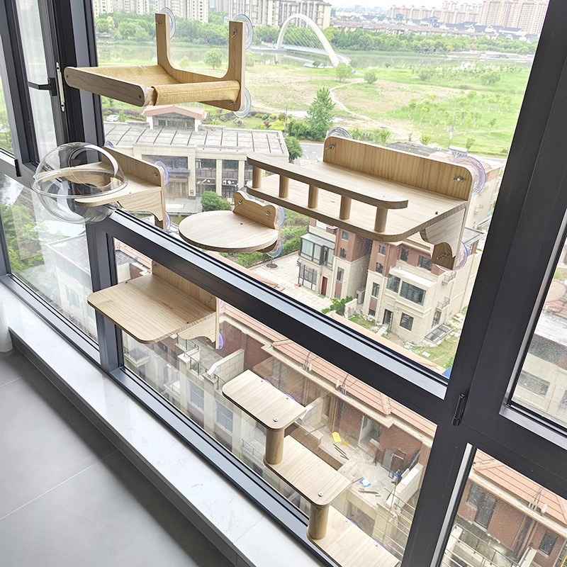 猫爬架免打孔吸盘壁挂式天空玻璃窗户台悬挂猫墙猫窝吊床跳台
