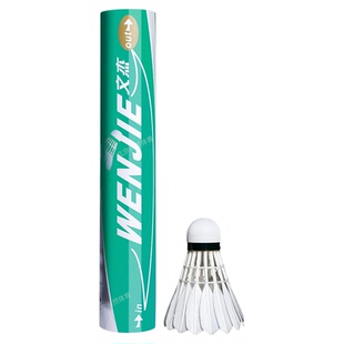 文杰羽毛球耐打1号105/106/107系列专业训练比赛球12只装飞行稳定