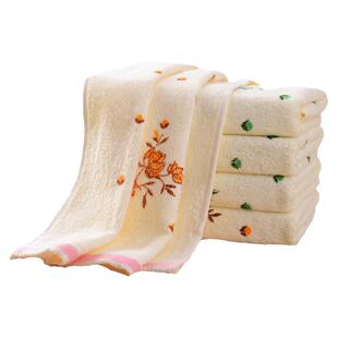 3条上海萃众钟牌414家用吸水柔软印花洗脸全棉毛巾纯棉洗澡不掉毛