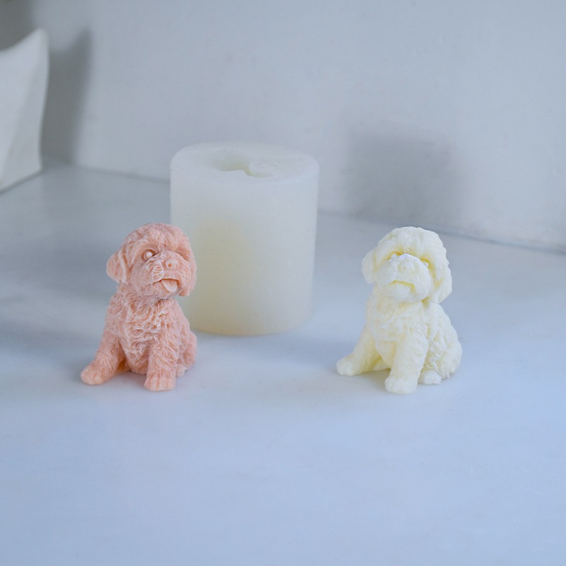 蜡烛香薰模具石膏蜡烛摆件模具硅胶制作泰模具迪狗居家装饰