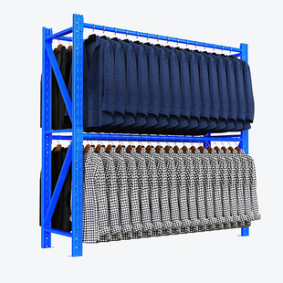 万昌挂衣服货架服装店展示架仓库库房挂衣架仓储冬装西装衣架货架