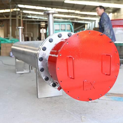 定制高压管道加热器小型循环工业电加热器法兰式液体管道加热器