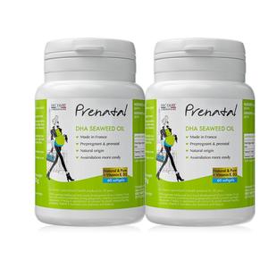 【自营】艾瑞可孕妇专用dha天然海藻油哺乳期营养维生素60粒/瓶*2