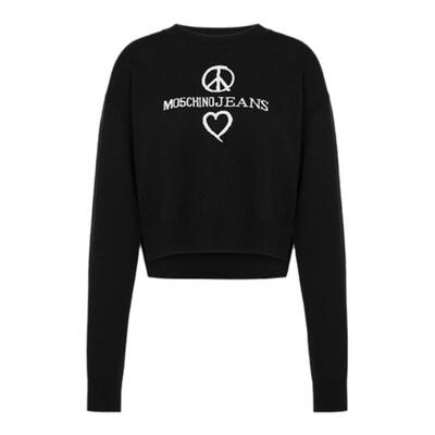 【惊喜特惠】M05CH1N0 JEANS  女士和平爱心符号卫衣