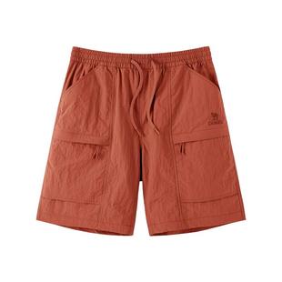 骆驼女装工装短裤2026夏季防晒宽松直筒凉感速干休闲五分裤男