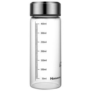 牛奶杯耐高温玻璃学生便携可微波豆浆杯子家用带盖刻度杯密封水瓶