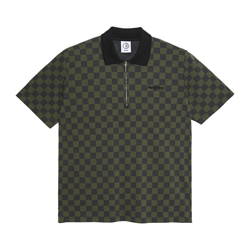 Polar Skate Co Checkered Jacques Polo Shirt半拉链短袖Polo衫