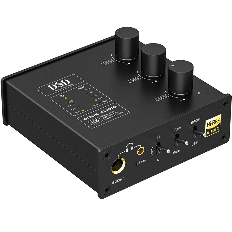 Douk Audio K5 台式耳放解码DAC一体机发烧级迷你DSD音频解码器