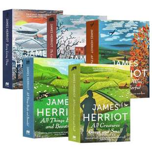 万物生灵英文原著5本全集 英文原版 All Creatures Great and Small 吉米哈利 James Herriot 万物既伟大又渺小 人与动物的故事