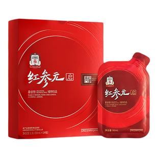【大气礼盒装】正官庄红参元启人参韩国红参液50ml*24包枸杞