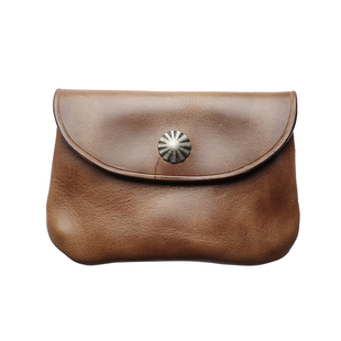 美国霍尔文茶芯皮horween 纯手工复古简约轻便文玩牛皮零钱包卡包