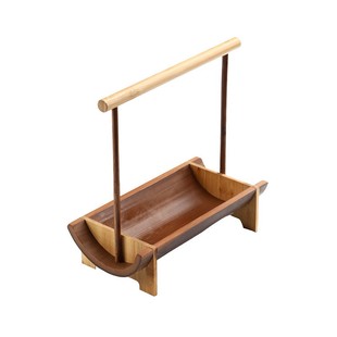 手提竹编提篮礼盒竹制手提点心篮桌面茶点盒干果盘收纳水果零食篮