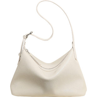 妙迪真皮hobo腋下包2026新款女士高级感通勤大容量单肩包斜挎包包