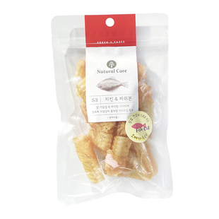 出口韩国狗零食Natural Core宠物食品鸡鸭肉缠比目鱼骨含欧米伽3