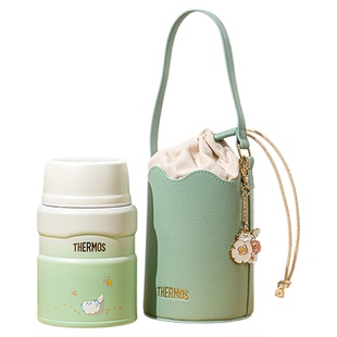 膳魔师焖烧杯大容量保温饭盒便当盒焖粥罐午餐辅食粥桶带餐勺TCLF