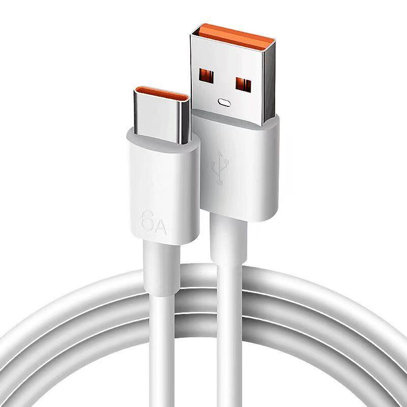 66W超级快充线6A数据线适用华为p50 p40 mate40pro nova9小米红米vivo荣耀oppo安卓手机加长2米tpye-c充电线