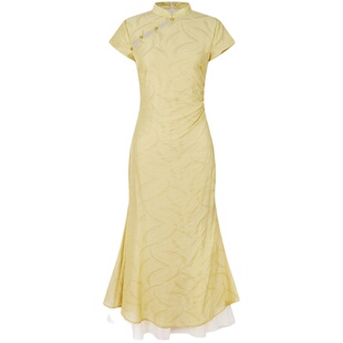 Haze禾枝《月影》新中式国风复古年轻改良款立领旗袍连衣裙