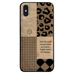 适用于苹果X手机壳新款布纹iphonexs保护套防摔XR网红女款硅胶全包xsmax斜跨挂绳高级感潮牌个性创意拼接外壳