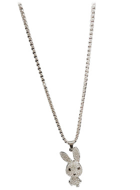 小熊钛钢项链女小众潮网红同款