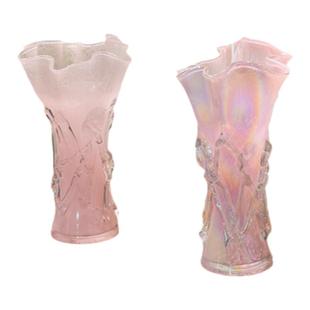 小山园樱花系列 | 粉色花瓣琉璃花瓶复古vintage玄关摆件桌面摆件