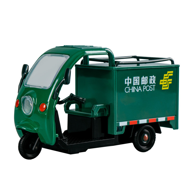 三轮快递车合金玩具车模2026款