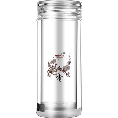 纯银口杯诺亚纯银防烫隔热玻璃杯