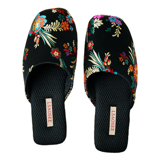 夏季老北京女士绣花凉拖居家室内中国民族风包头透气防滑布艺拖鞋