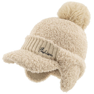 冬季帽子女款2025新款秋冬保暖鸭舌帽女显脸小护耳棒球帽加绒加厚