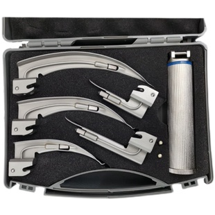 LED不锈钢麻醉咽喉镜全钛钢成人儿童新生儿喉镜气管插管喉镜医用