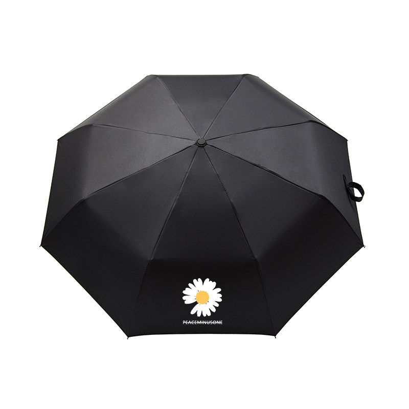 潮牌小雏菊雨伞女晴雨两用自动学生折叠太阳伞防晒遮阳伞韩系简约